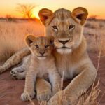 lion and cub